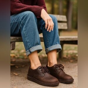 Natural Sport Brown Lace-Up Shoes